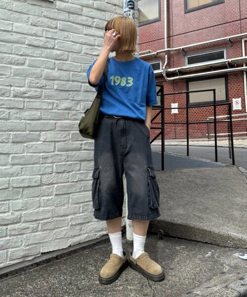 CIAOPANIC TYPY(チャオパニックティピー)の「【WEB限定】【UNISEX】1983アップリケTEE(Tシャツ/カットソー・レディース・グレー/ブルー/グリーン/ネイビー・LARGE/MEDIUM)」の18枚目の写真