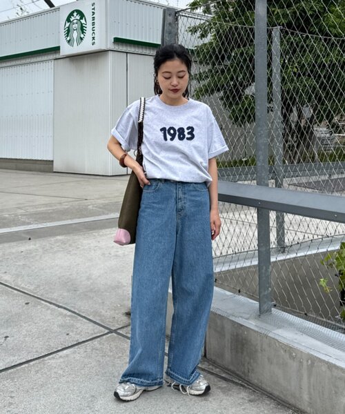 CIAOPANIC TYPY(チャオパニックティピー)の「【WEB限定】【UNISEX】1983アップリケTEE(Tシャツ/カットソー・レディース・グレー/ブルー/グリーン/ネイビー・LARGE/MEDIUM)」の20枚目の写真