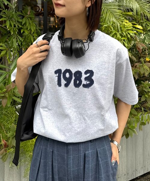 CIAOPANIC TYPY(チャオパニックティピー)の「【WEB限定】【UNISEX】1983アップリケTEE(Tシャツ/カットソー・レディース・グレー/ブルー/グリーン/ネイビー・LARGE/MEDIUM)」の21枚目の写真