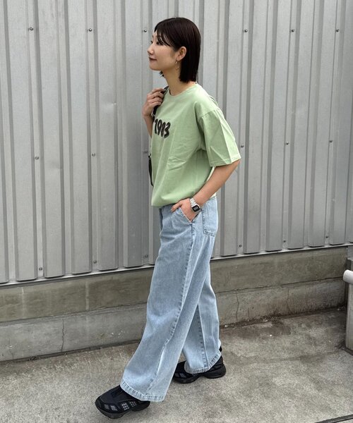 CIAOPANIC TYPY（チャオパニックティピー）の「【WEB限定】【UNISEX】1983アップリケTEE（Tシャツ/カットソー・レディース・グレー/ブルー/グリーン/ネイビー・LARGE/MEDIUM）」の7枚目の写真