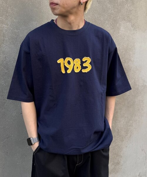 CIAOPANIC TYPY（チャオパニックティピー）の「【WEB限定】【UNISEX】1983アップリケTEE（Tシャツ/カットソー・レディース・グレー/ブルー/グリーン/ネイビー・LARGE/MEDIUM）」の16枚目の写真