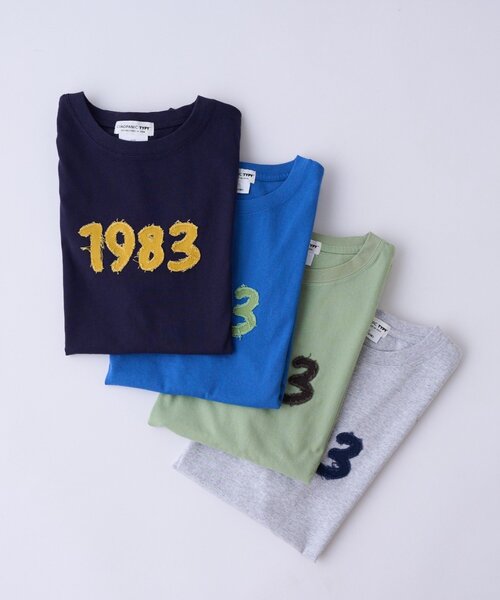 CIAOPANIC TYPY（チャオパニックティピー）の「【WEB限定】【UNISEX】1983アップリケTEE（Tシャツ/カットソー・レディース・グレー/ブルー/グリーン/ネイビー・LARGE/MEDIUM）」の22枚目の写真