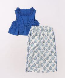 apres les cours（アプレレクール）の「フリルトップス・ラインパンツセットアップ＿アプレレクールマシェリ（セットアップ）」