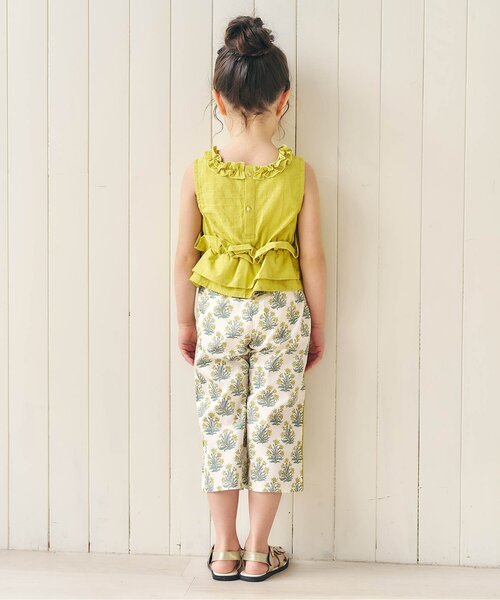 apres les cours（アプレレクール）の「フリルトップス・ラインパンツセットアップ＿アプレレクールマシェリ（セットアップ・キッズ・ブルー/イエロー・90/100/110/120/130/140）」の22枚目の写真