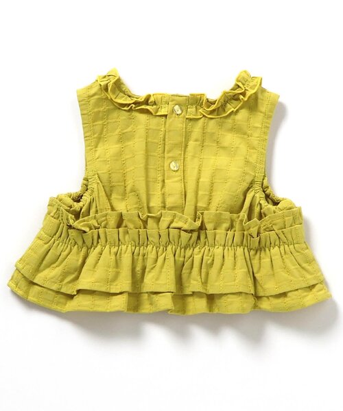 apres les cours（アプレレクール）の「フリルトップス・ラインパンツセットアップ＿アプレレクールマシェリ（セットアップ・キッズ・ブルー/イエロー・90/100/110/120/130/140）」の8枚目の写真