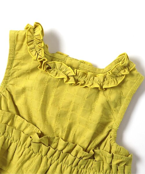 apres les cours（アプレレクール）の「フリルトップス・ラインパンツセットアップ＿アプレレクールマシェリ（セットアップ・キッズ・ブルー/イエロー・90/100/110/120/130/140）」の5枚目の写真