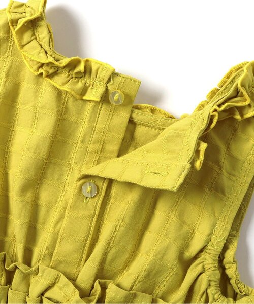 apres les cours（アプレレクール）の「フリルトップス・ラインパンツセットアップ＿アプレレクールマシェリ（セットアップ・キッズ・ブルー/イエロー・90/100/110/120/130/140）」の4枚目の写真