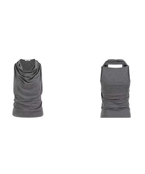 Fano Studios(ファノ ストゥディオズ)の「ドレープ ノースリーブ フェイクレイヤードトップス FX26S045【Fano Studios】【2026SS】(Tシャツ/カットソー・レディース・グレー・S/M/L)」の11枚目の写真