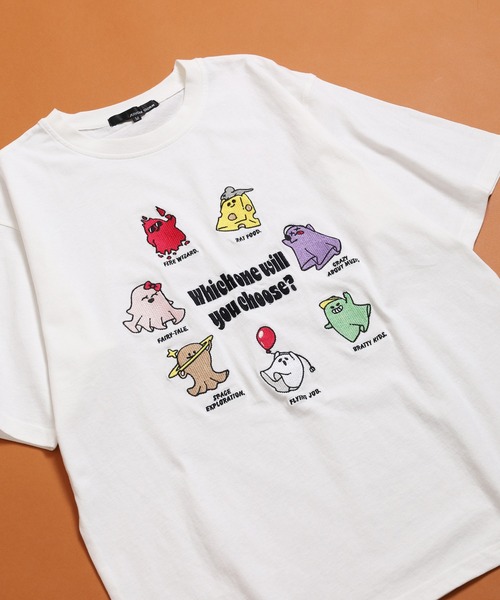 FUNALIVE(ファンアライブ)の「刺繍 半袖Tシャツ(Tシャツ/カットソー・メンズ・ブラック/ホワイト・M/L)」の1枚目の写真