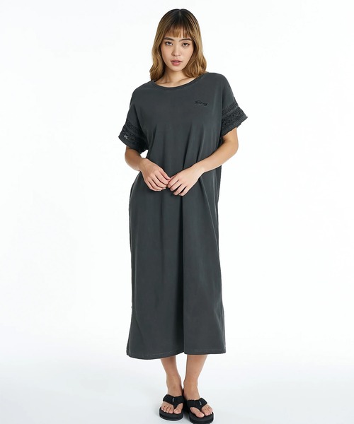 ROXY(ロキシー)の「ROXY/ロキシー ワンピース 半袖 レース HORIZON DRESS RDR262045(ワンピース・レディース・オレンジ/ベージュ/ブラック・L/M)」の2枚目の写真
