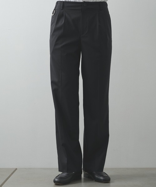 th products(ティーエイチプロダクト)の「【th products】別注QUINN / Wide Tailored Pants(スラックス・メンズ・グレー/ブラック・1/2)」の2枚目の写真