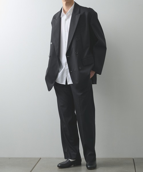 th products(ティーエイチプロダクト)の「【th products】別注QUINN / Wide Tailored Pants(スラックス・メンズ・グレー/ブラック・1/2)」の4枚目の写真