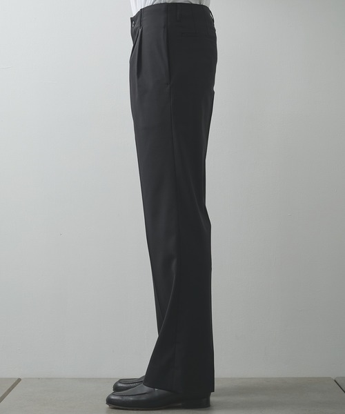 th products(ティーエイチプロダクト)の「【th products】別注QUINN / Wide Tailored Pants(スラックス・メンズ・グレー/ブラック・1/2)」の5枚目の写真