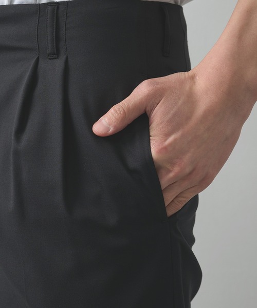 th products(ティーエイチプロダクト)の「【th products】別注QUINN / Wide Tailored Pants(スラックス・メンズ・グレー/ブラック・1/2)」の8枚目の写真
