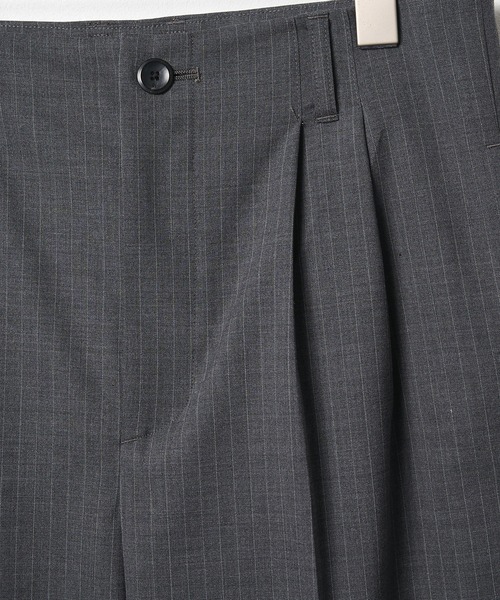 th products(ティーエイチプロダクト)の「【th products】別注QUINN / Wide Tailored Pants(スラックス・メンズ・グレー/ブラック・1/2)」の21枚目の写真