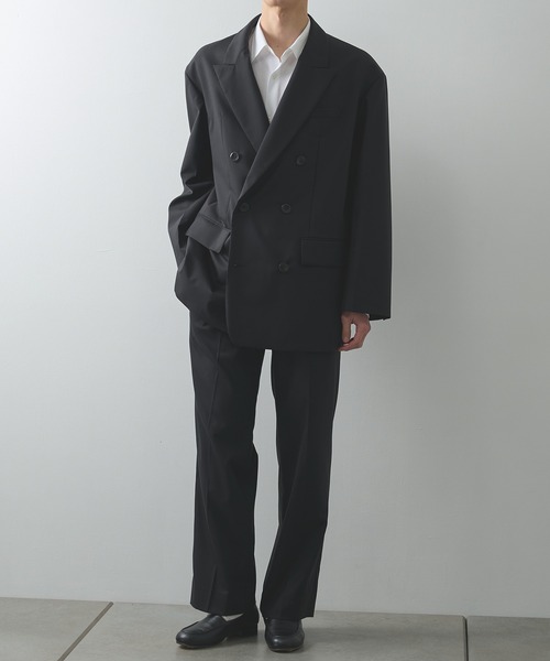 th products(ティーエイチプロダクト)の「【th products】別注QUINN / Wide Tailored Pants(スラックス・メンズ・グレー/ブラック・1/2)」の3枚目の写真