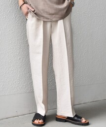 SHIPS（シップス）の「SHIPS any:〈洗濯機可能〉リネン混 2プリーツ リラックス ワイド テーパード パンツ◇（その他パンツ）」