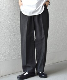 SHIPS（シップス）の「SHIPS any:〈洗濯機可能〉リネン混 2プリーツ リラックス ワイド テーパード パンツ◇（その他パンツ）」