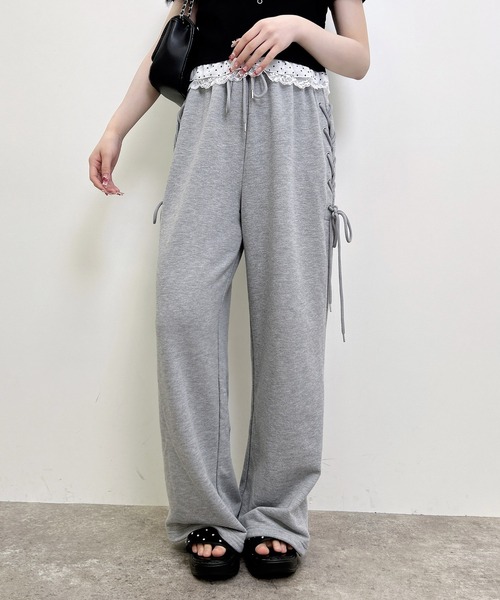 WEB限定】サイドレースアップスウェットパンツ（その他パンツ）｜INGNI