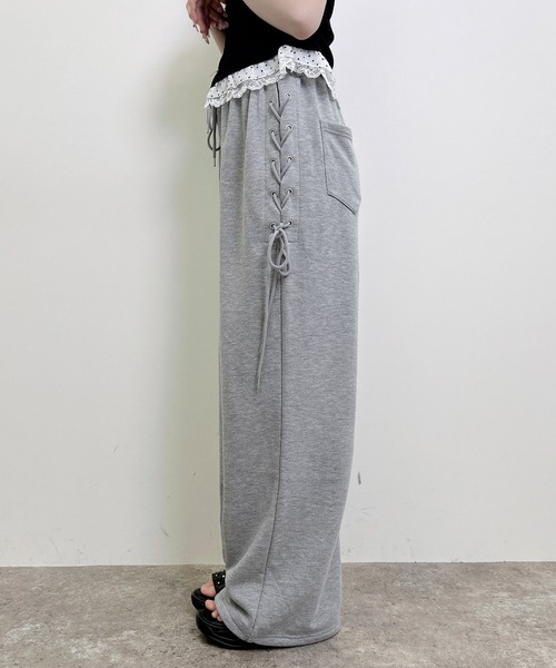 INGNI（イング）の「【WEB限定】サイドレースアップスウェットパンツ（その他パンツ・レディース・グレー/ライトピンク/ブラック・FREE）」の11枚目の写真