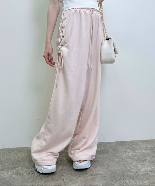 INGNI（イング）の「【WEB限定】サイドレースアップスウェットパンツ（その他パンツ・レディース・グレー/ライトピンク/ブラック・FREE）」の16枚目の写真