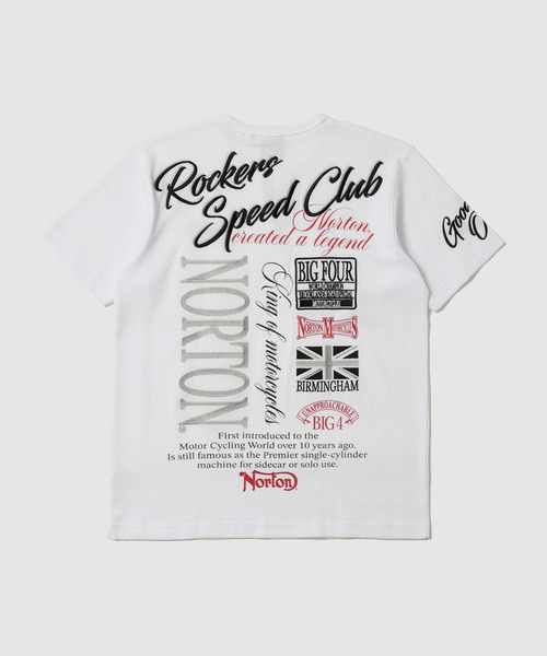 Norton(ノートン)の「【Norton/ノートン】 バックロゴプリント サーマル キーネック 半袖Tシャツ(Tシャツ/カットソー・メンズ・ブラック/ホワイト・M/L/XL)」の6枚目の写真