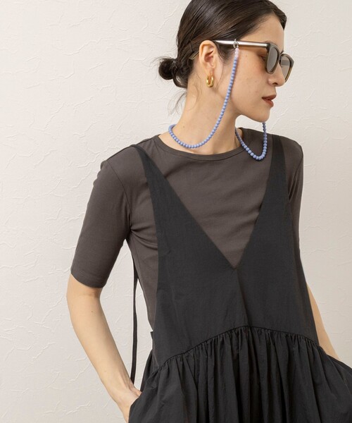 MAQWEL（マクウェル）の「【追加】【MAQWEL/マクウェル】ウォッシャブルソフトタフタワンピース（ワンピース・レディース・ブラック/カーキ・FREE）」の2枚目の写真