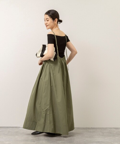 MAQWEL（マクウェル）の「【追加】【MAQWEL/マクウェル】ウォッシャブルソフトタフタワンピース（ワンピース・レディース・ブラック/カーキ・FREE）」の6枚目の写真