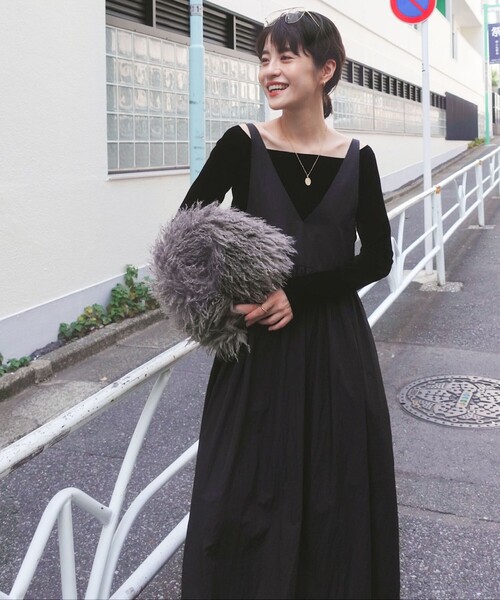 MAQWEL（マクウェル）の「【追加】【MAQWEL/マクウェル】ウォッシャブルソフトタフタワンピース（ワンピース・レディース・ブラック/カーキ・FREE）」の15枚目の写真