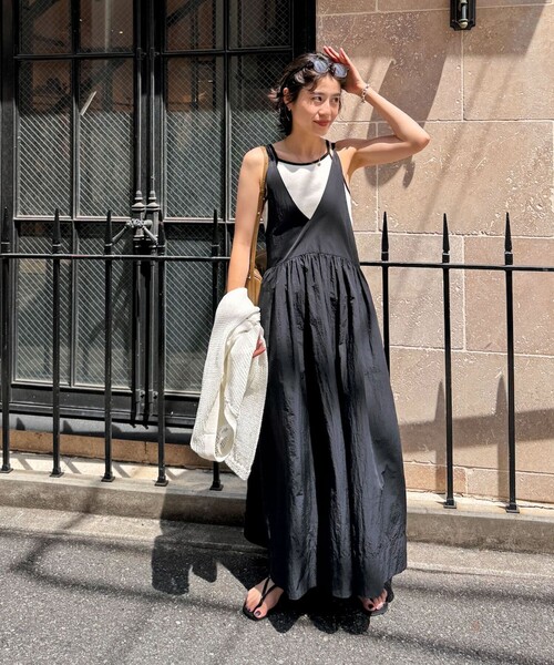 MAQWEL（マクウェル）の「【追加】【MAQWEL/マクウェル】ウォッシャブルソフトタフタワンピース（ワンピース・レディース・ブラック/カーキ・FREE）」の18枚目の写真