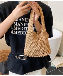 メッシュ編み コンパクトサイズのトートバッグ