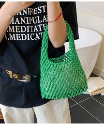 メッシュ編み コンパクトサイズのトートバッグ