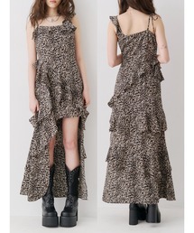 EVRIS（エヴリス）の「【2サイズ】フリルショルダーアシンメトリーロングワンピース（ワンピース）」