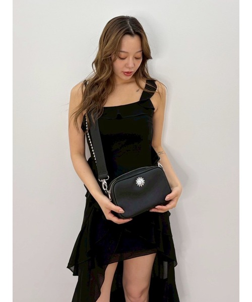EVRIS(エヴリス)の「【SNS万バズワンピ】フリルショルダーアシンメトリーロングワンピース 夏服(ワンピース・レディース・ブラック/その他1/ベージュ/ホワイト・MEDIUM/SMALL)」の14枚目の写真