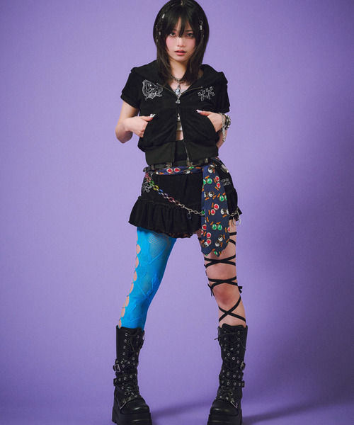 GALFY(ガルフィー)の「『GALFY/ガルフィー』VIVI★GALパーカー【Z】(パーカー・レディース・ブラック/ピンク・FREE)」の5枚目の写真