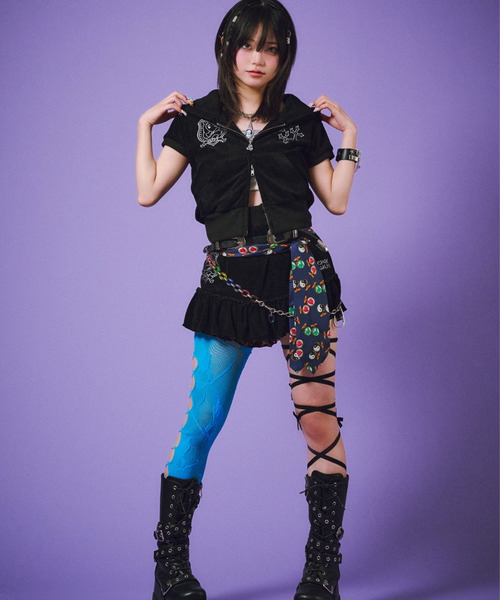 GALFY(ガルフィー)の「『GALFY/ガルフィー』VIVI★GALパーカー【Z】(パーカー・レディース・ブラック/ピンク・FREE)」の6枚目の写真