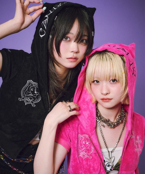 GALFY(ガルフィー)の「『GALFY/ガルフィー』VIVI★GALパーカー【Z】(パーカー・レディース・ブラック/ピンク・FREE)」の12枚目の写真