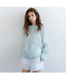 Light nylon hooded jumper