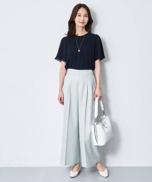 Reflect（リフレクト）の「グルカ風ベルトデザインワイドパンツ（その他パンツ・レディース・ネイビー/ダークブラウン/グリーン系・11/09/07/13）」の9枚目の写真