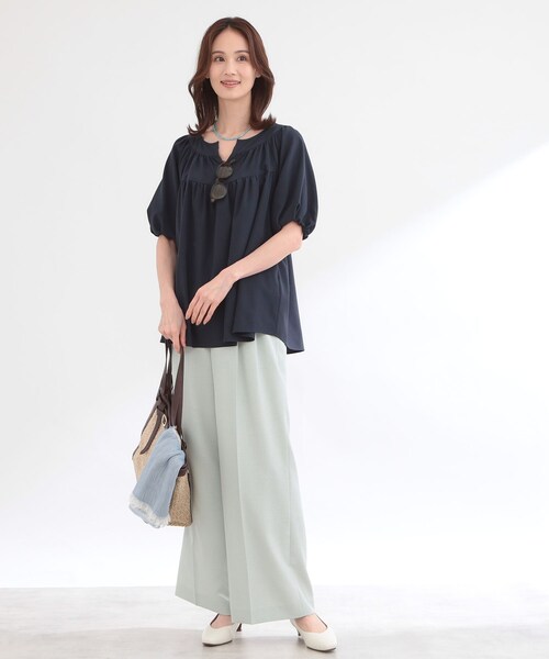 Reflect（リフレクト）の「グルカ風ベルトデザインワイドパンツ（その他パンツ・レディース・ネイビー/ダークブラウン/グリーン系・11/09/07/13）」の11枚目の写真