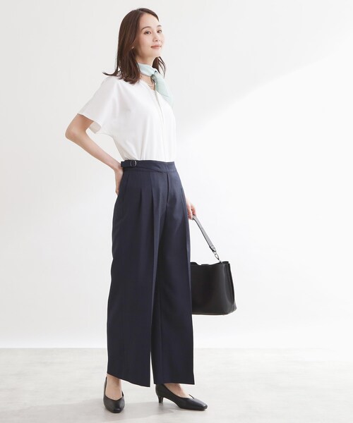Reflect（リフレクト）の「グルカ風ベルトデザインワイドパンツ（その他パンツ・レディース・ネイビー/ダークブラウン/グリーン系・11/09/07/13）」の14枚目の写真