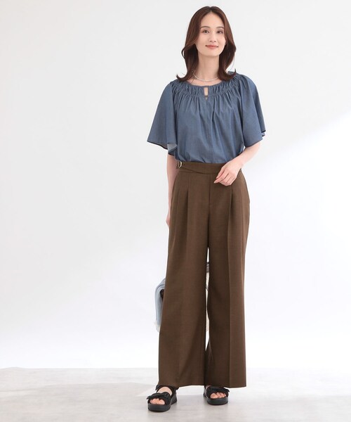 Reflect（リフレクト）の「グルカ風ベルトデザインワイドパンツ（その他パンツ・レディース・ネイビー/ダークブラウン/グリーン系・11/09/07/13）」の20枚目の写真
