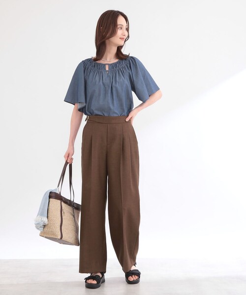 Reflect（リフレクト）の「グルカ風ベルトデザインワイドパンツ（その他パンツ・レディース・ネイビー/ダークブラウン/グリーン系・11/09/07/13）」の21枚目の写真