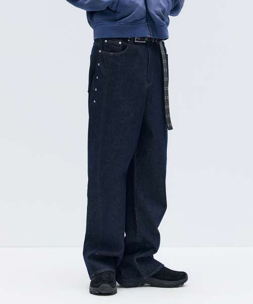 MAISON MINED(メゾンミネド)の「LOW BAGGY PANTS INDIGO(デニムパンツ・メンズ・その他・SMALL/MEDIUM/LARGE)」の4枚目の写真