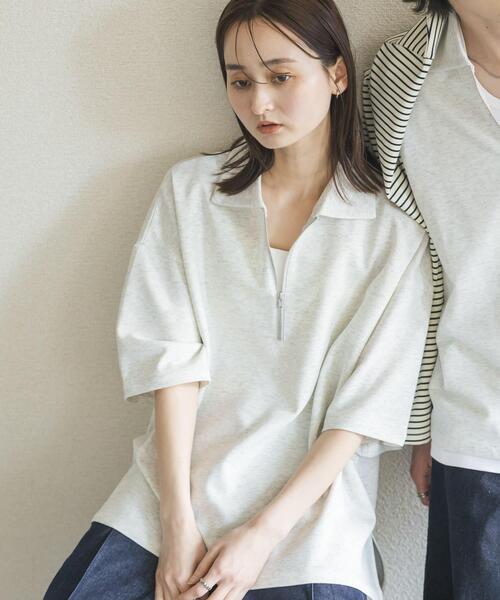 SENSE OF PLACE by URBAN RESEARCH(センスオブプレイスバイアーバンリサーチ)の「ダンボールポンチハーフジップショートスリーブTシャツ(Tシャツ/カットソー・メンズ・イエロー/ライトグレー/チャコールグレー/ブラック・LARGE/MEDIUM)」の11枚目の写真