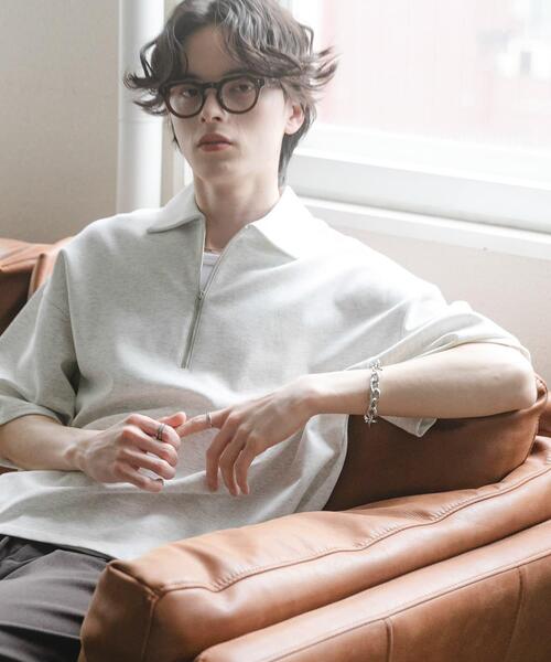 SENSE OF PLACE by URBAN RESEARCH(センスオブプレイスバイアーバンリサーチ)の「ダンボールポンチハーフジップショートスリーブTシャツ(Tシャツ/カットソー・メンズ・イエロー/ライトグレー/チャコールグレー/ブラック・LARGE/MEDIUM)」の15枚目の写真