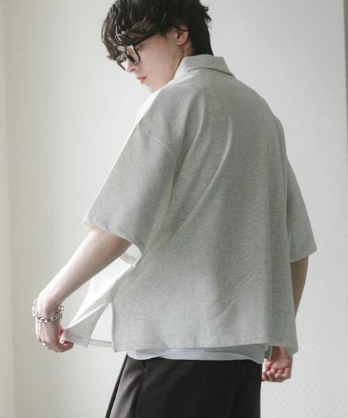 SENSE OF PLACE by URBAN RESEARCH(センスオブプレイスバイアーバンリサーチ)の「ダンボールポンチハーフジップショートスリーブTシャツ(Tシャツ/カットソー・メンズ・イエロー/ライトグレー/チャコールグレー/ブラック・LARGE/MEDIUM)」の20枚目の写真