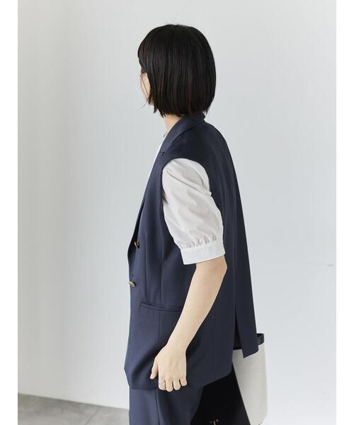 Te chichi(テチチ)の「リネンライクダブルブレストジレ(セットアップ可)(ベスト・レディース・ネイビー/ベージュ/シルバーグレー・F)」の15枚目の写真