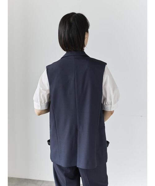 Te chichi(テチチ)の「リネンライクダブルブレストジレ(セットアップ可)(ベスト・レディース・ネイビー/ベージュ/シルバーグレー・F)」の16枚目の写真