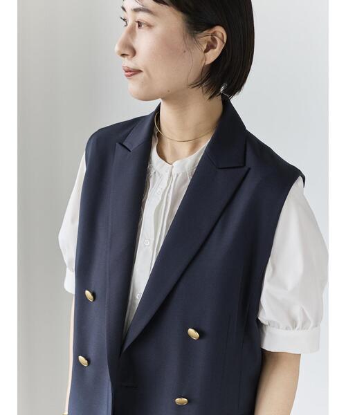 Te chichi(テチチ)の「リネンライクダブルブレストジレ(セットアップ可)(ベスト・レディース・ネイビー/ベージュ/シルバーグレー・F)」の18枚目の写真